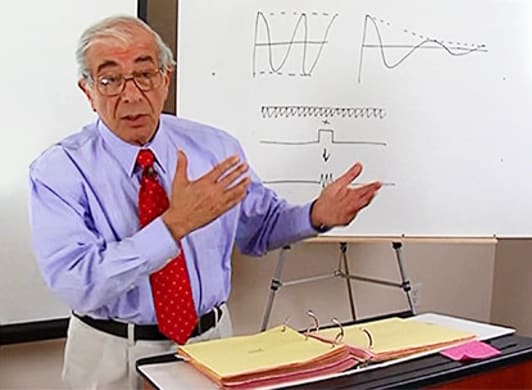 Prof Traficante in classroom